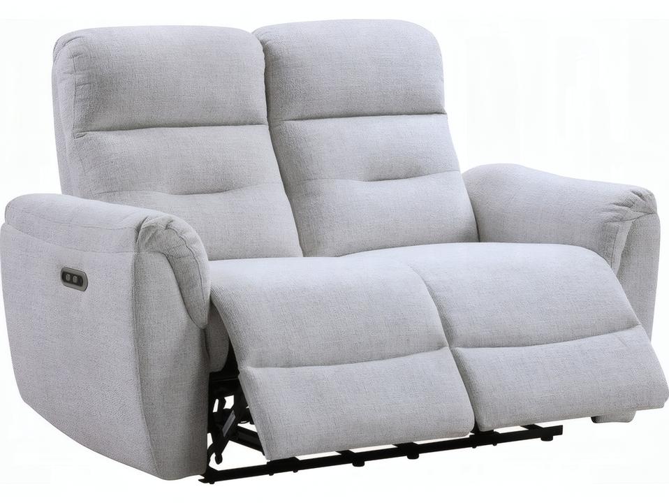 Eastre Power Reclining Chenille Loveseat with USB Port in Beige