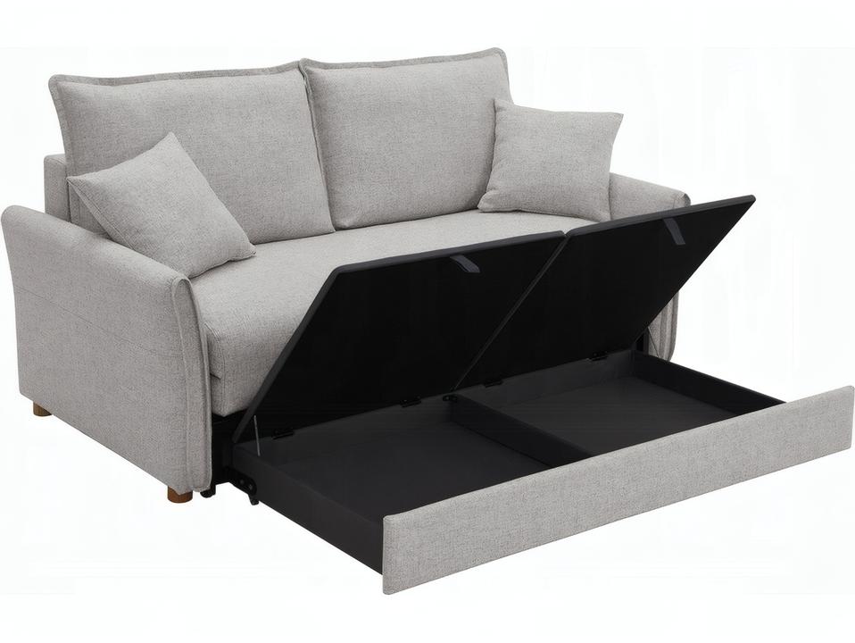 Oran Queen Size Gray Fabric Sleeper Sofa