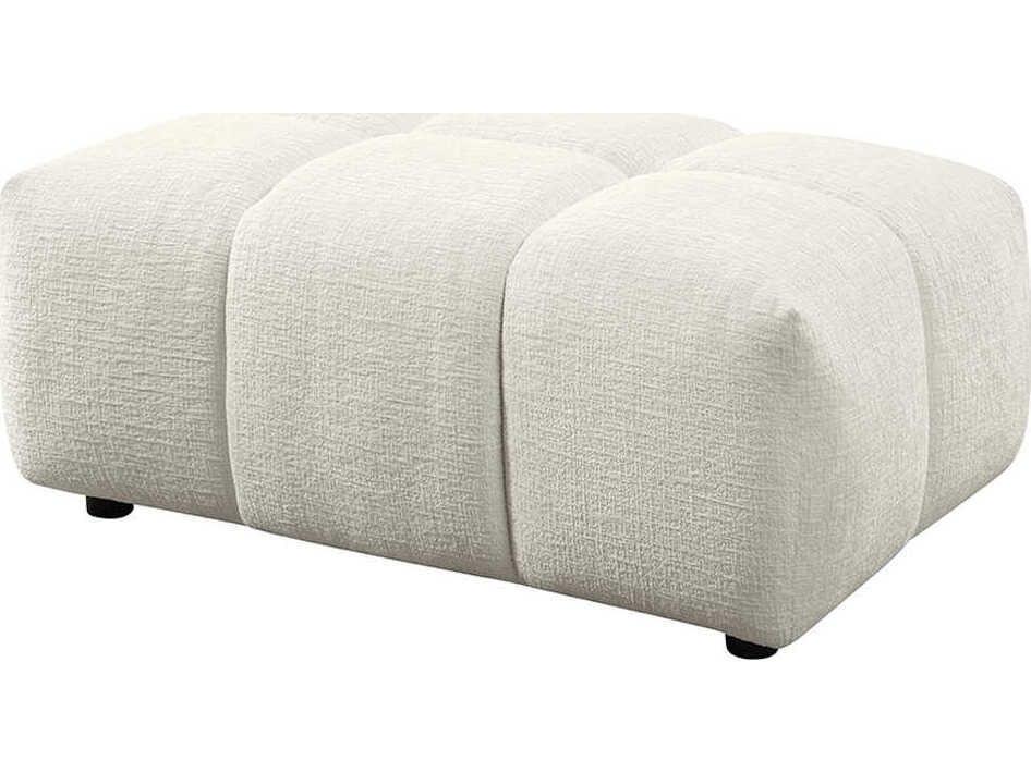 Loanna Beige Upholstered Ottoman