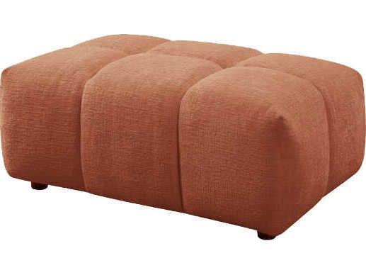 Loanna Orange Upholstered Ottoman