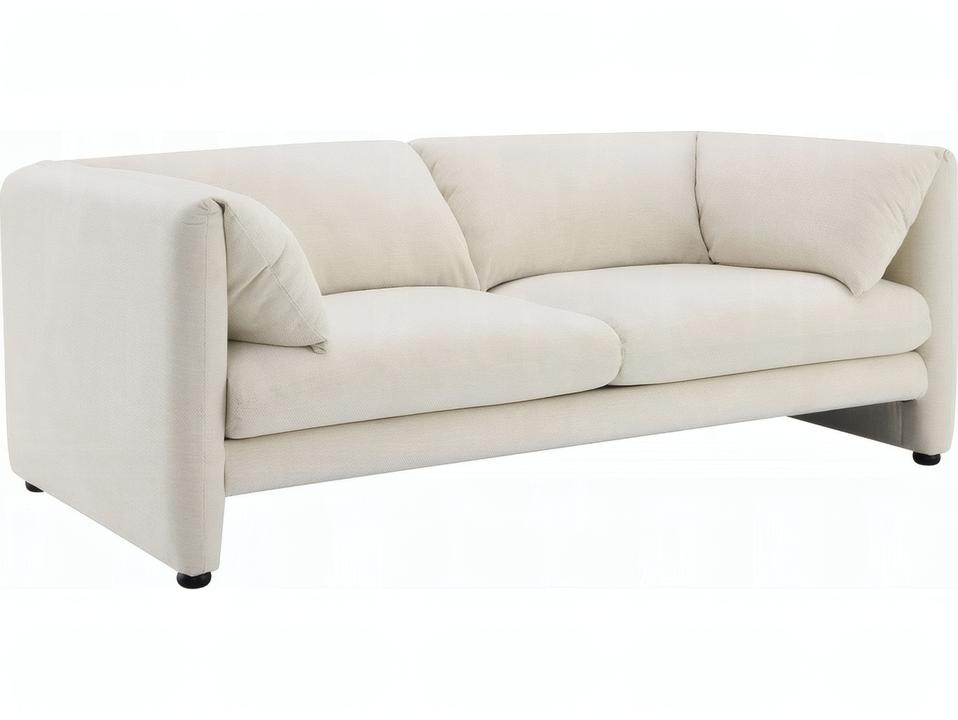 Jaeda Linen Loveseat in Beige