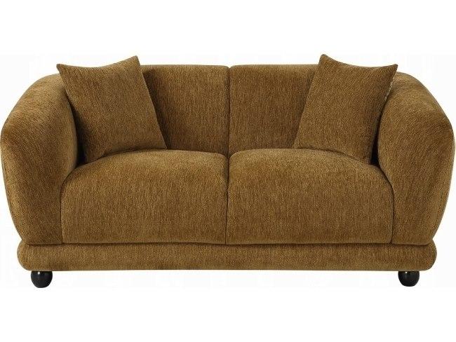 Lennox Brown Chenille Upholstered Loveseat