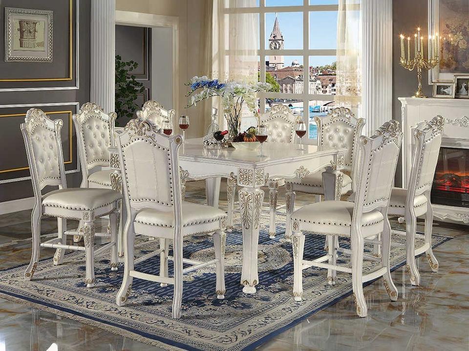 Vendome Poplar Wood Dining Room Set