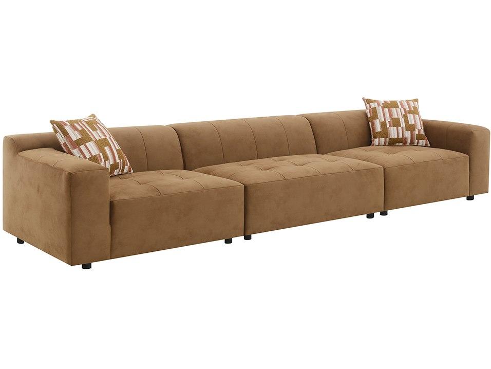 Zoey Brown Upholstered Sectional Sofa
