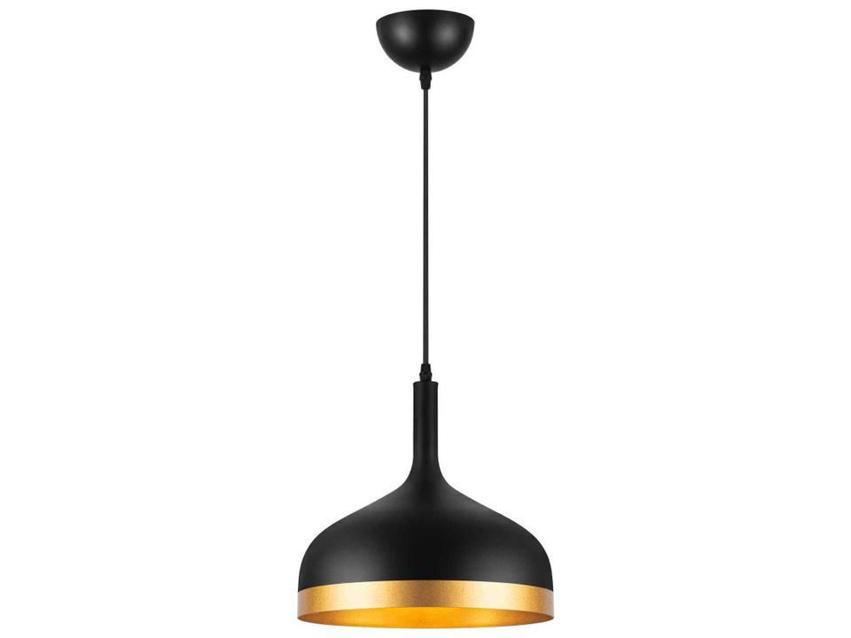 Dash 1-Light Contemporary Pendant Light in Black and Gold