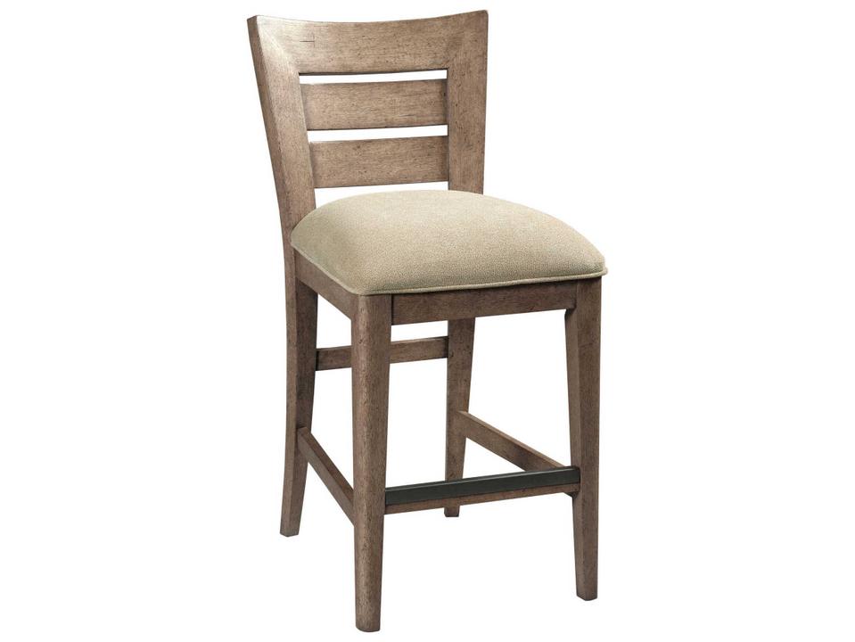 Skyline Smoke Upholstered Hardwood Counter Stool