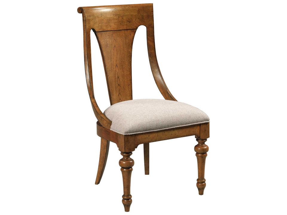 Berkshire Annette Hardwood Brown Upholstered Armless Dining Chair