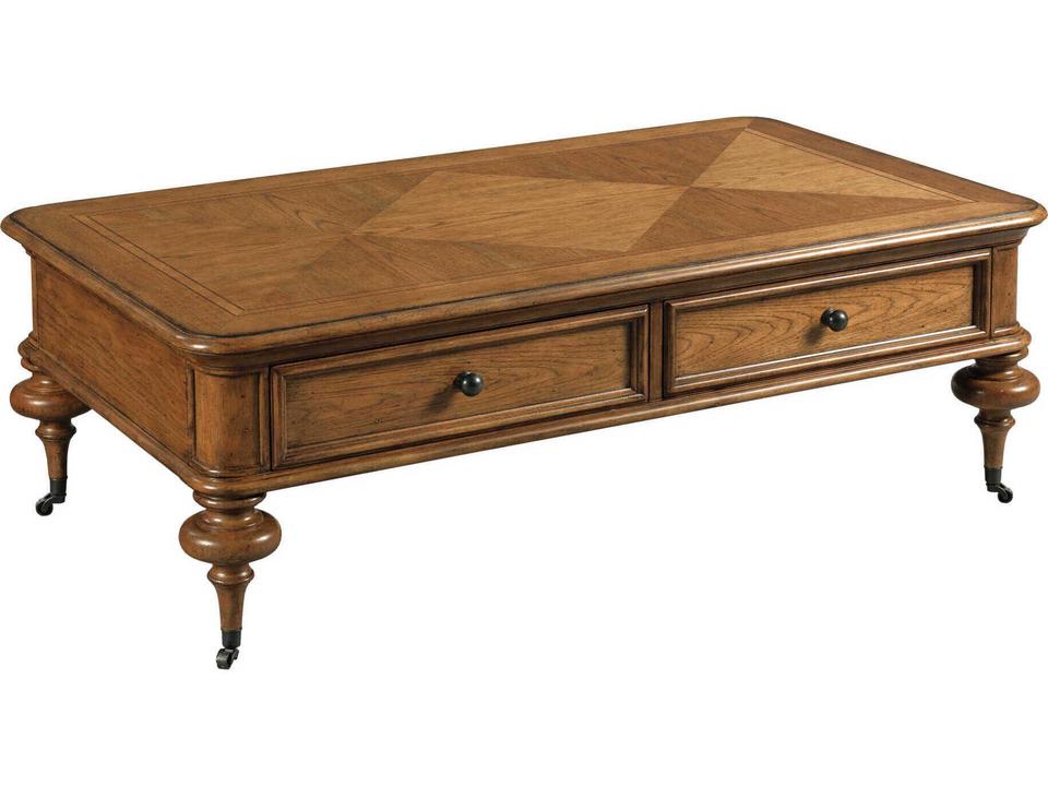 Berkshire Pearson Coffee Table in Cognac with Two Drawers