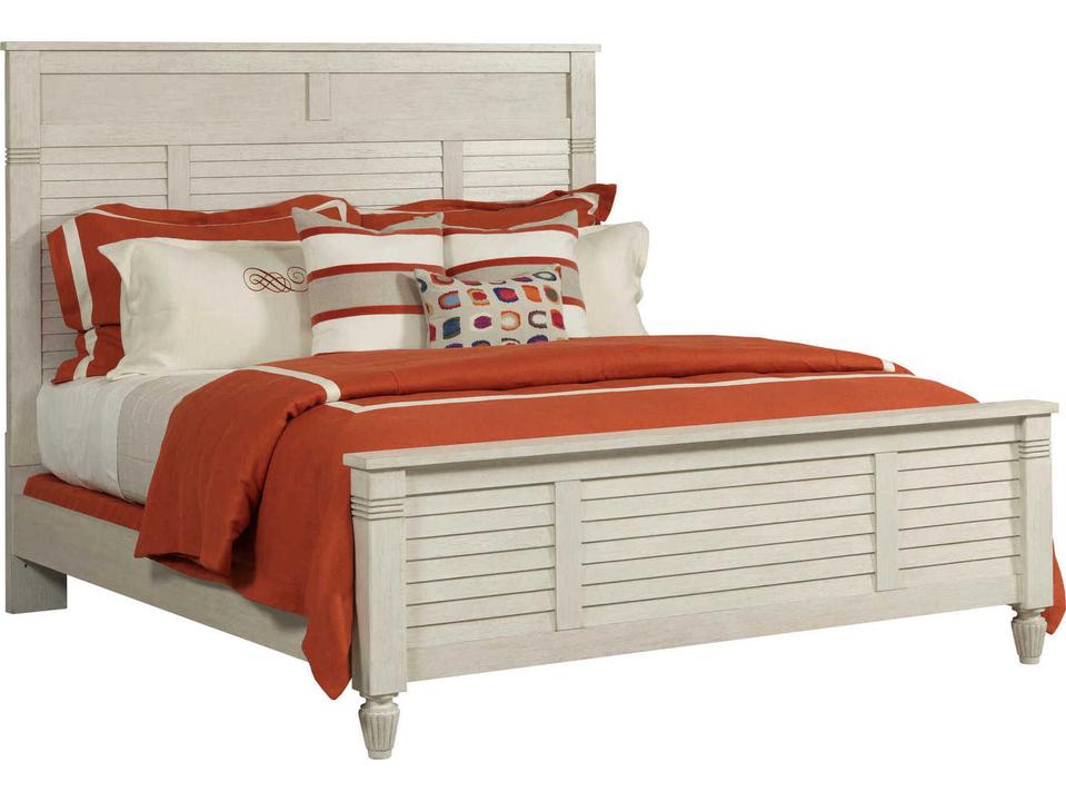 Grand Bay Acadia King Panel Bed in Egret Finish