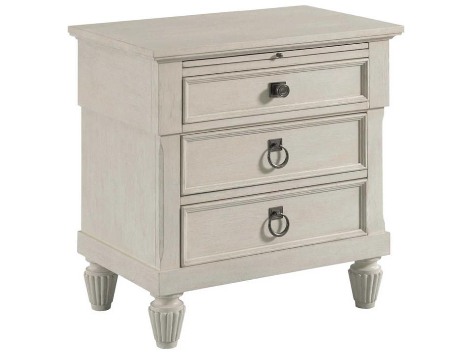 Grand Bay Augustine 3-Drawer Nightstand in Egret Finish