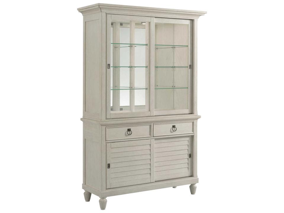Grand Bay Haystack Display Cabinet in Egret Mahogany