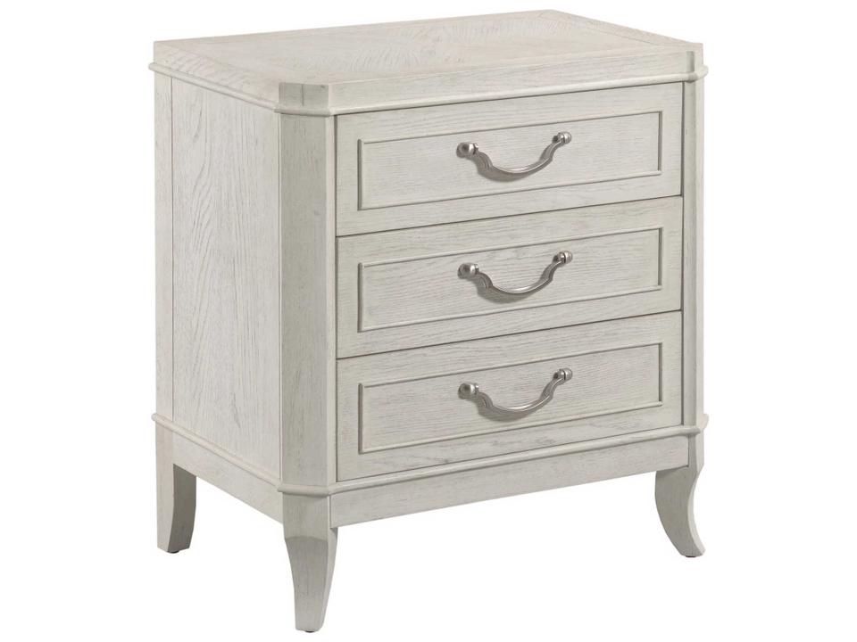 Harmony Emelie 3-Drawer Nightstand in Eggshell Finish