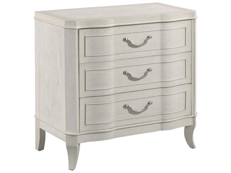 Harmony Angeline 3-Drawer Nightstand in Eggshell Finish