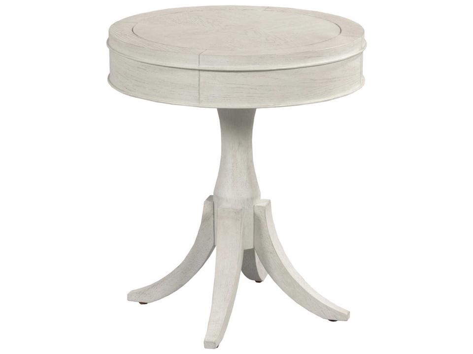 Harmony Marcella Round End Table in Eggshell Finish