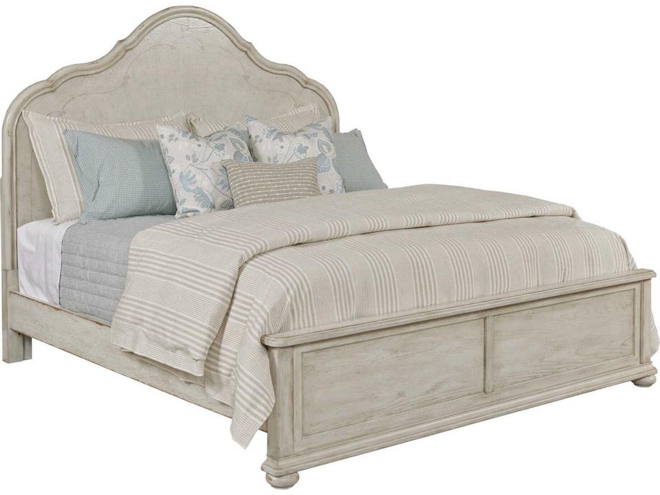 Cambric Vignette King Panel Bed in Creme White Oak