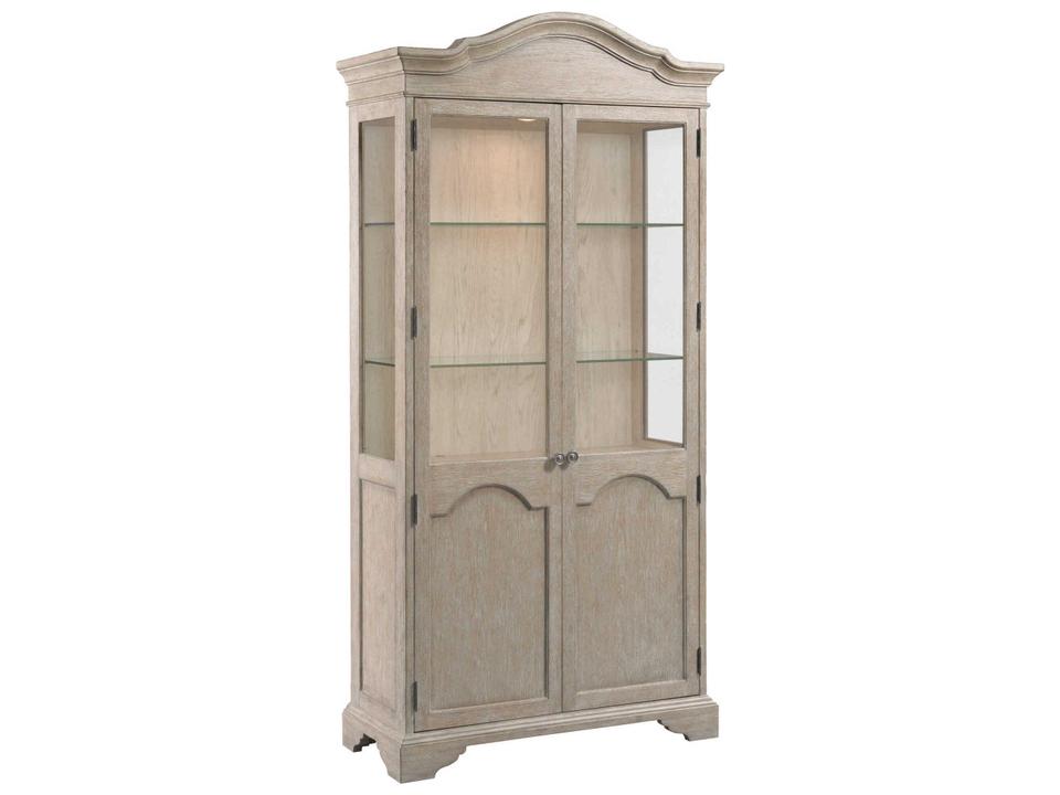 Cambric Display Cabinet with Adjustable Glass Shelves Breve Finish