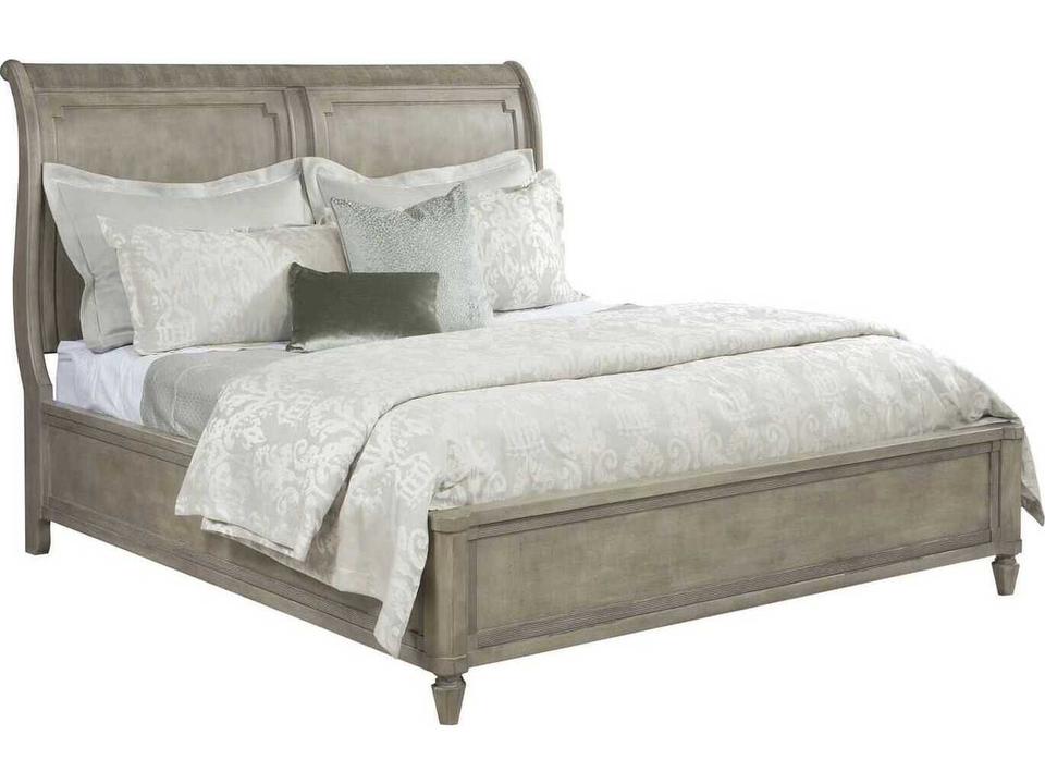 Savona Anna Versaille Gray Elm Wood California King Sleigh Bed