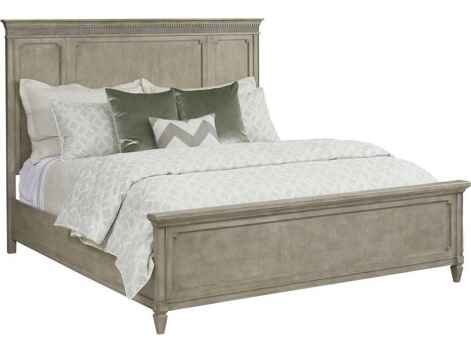 Savona Katrine Versaille Gray Elm Wood California King Panel Bed
