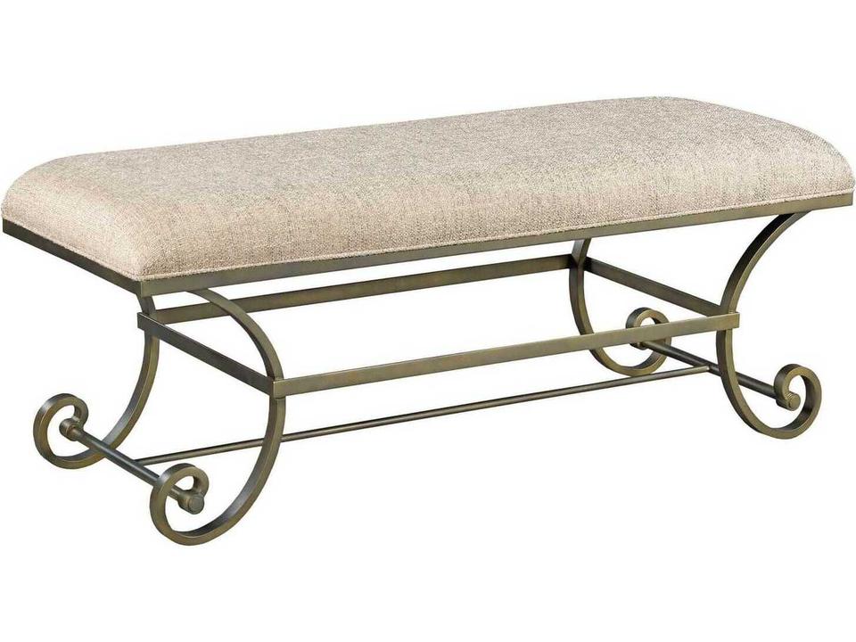 Savona Versaille Beige Upholstered Accent Bench
