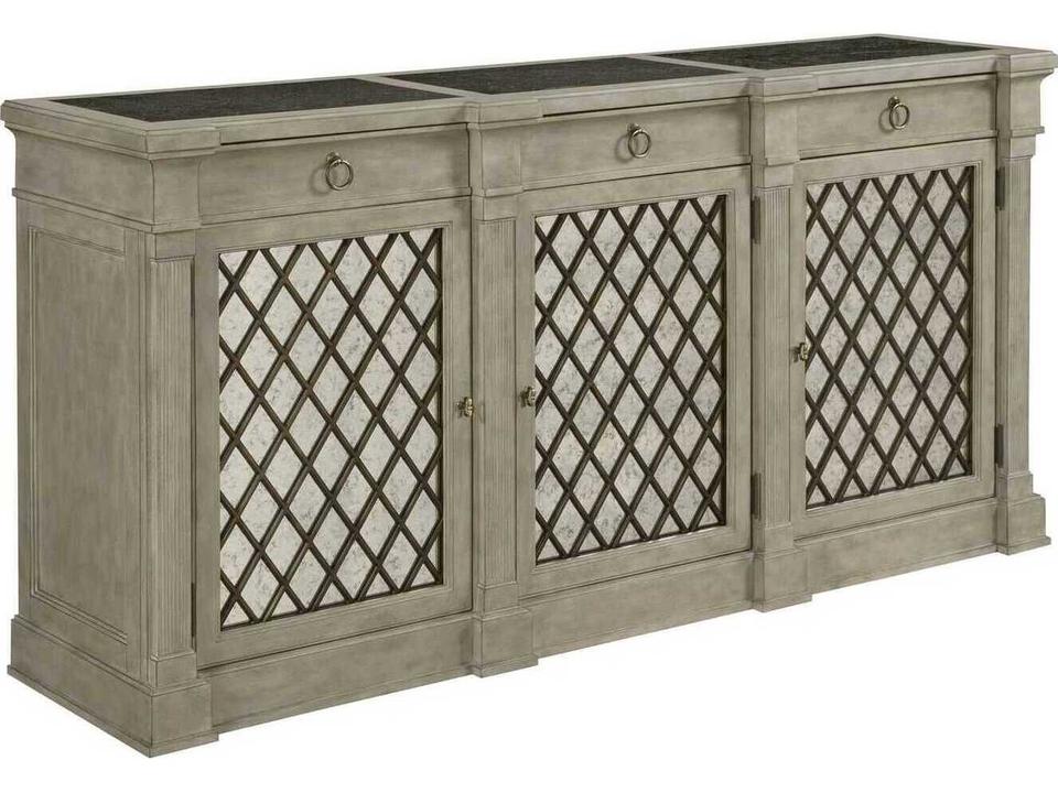 Savona Colette 76-Inch Credenza with Bluestone Top in Versailles Finish