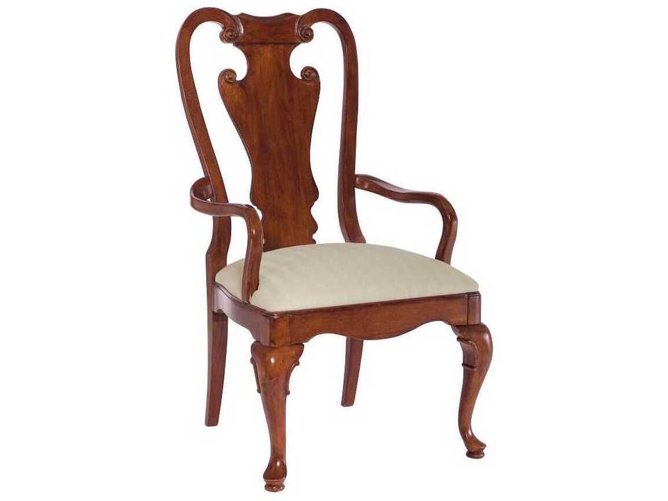 Cherry Grove Wood Upholstered Arm Dining Chair