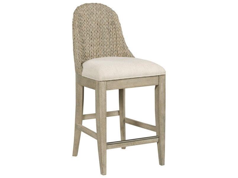 Vista Upholstered Oak Wood Table Stool