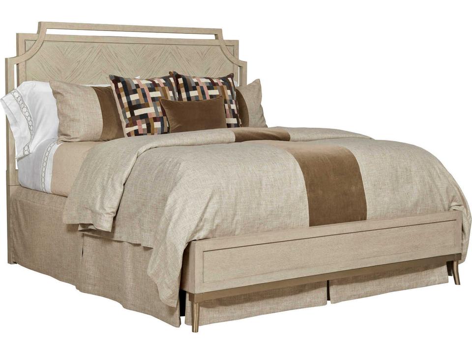 Lenox Royce King Panel Bed Rich Clear Lacquer Finish