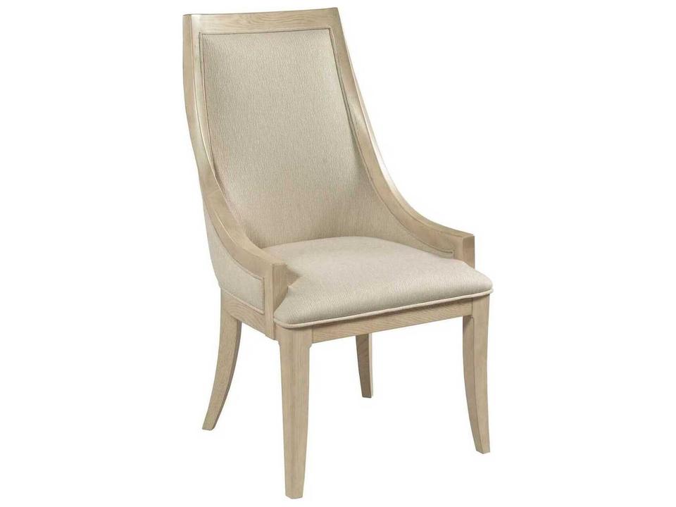 Lenox Chalon Hardwood Brown Upholstered Arm Dining Chair
