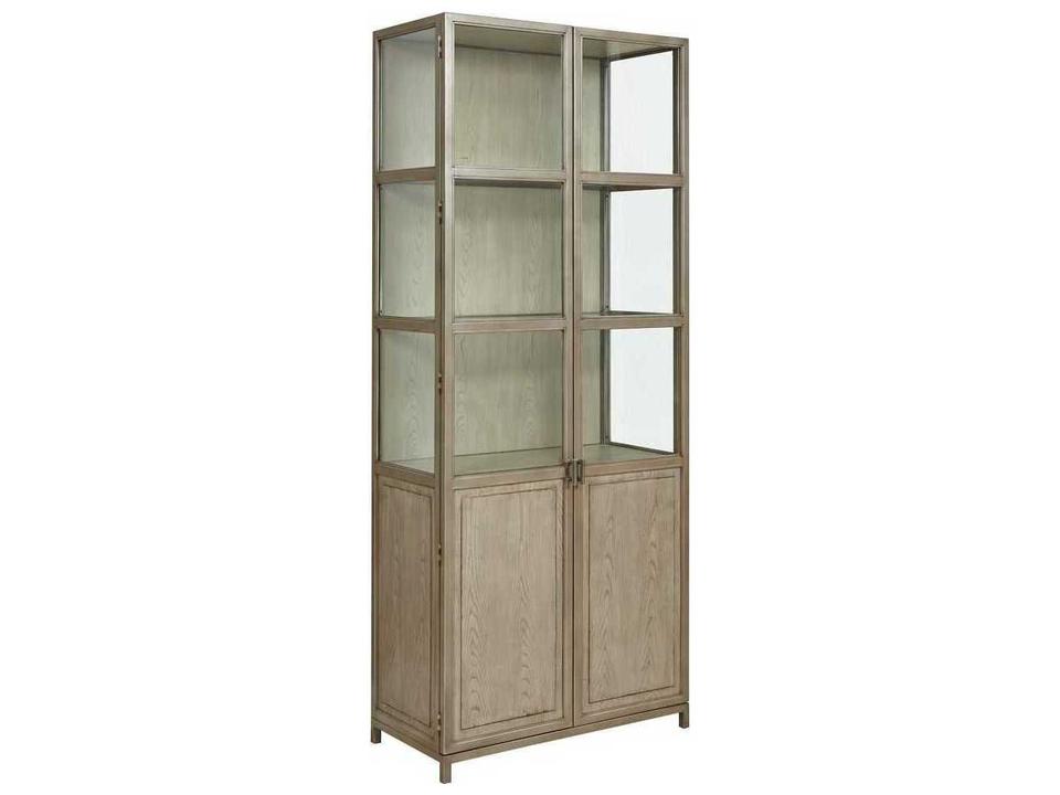 West Fork Blackwell Display Cabinet in Aged Taupe