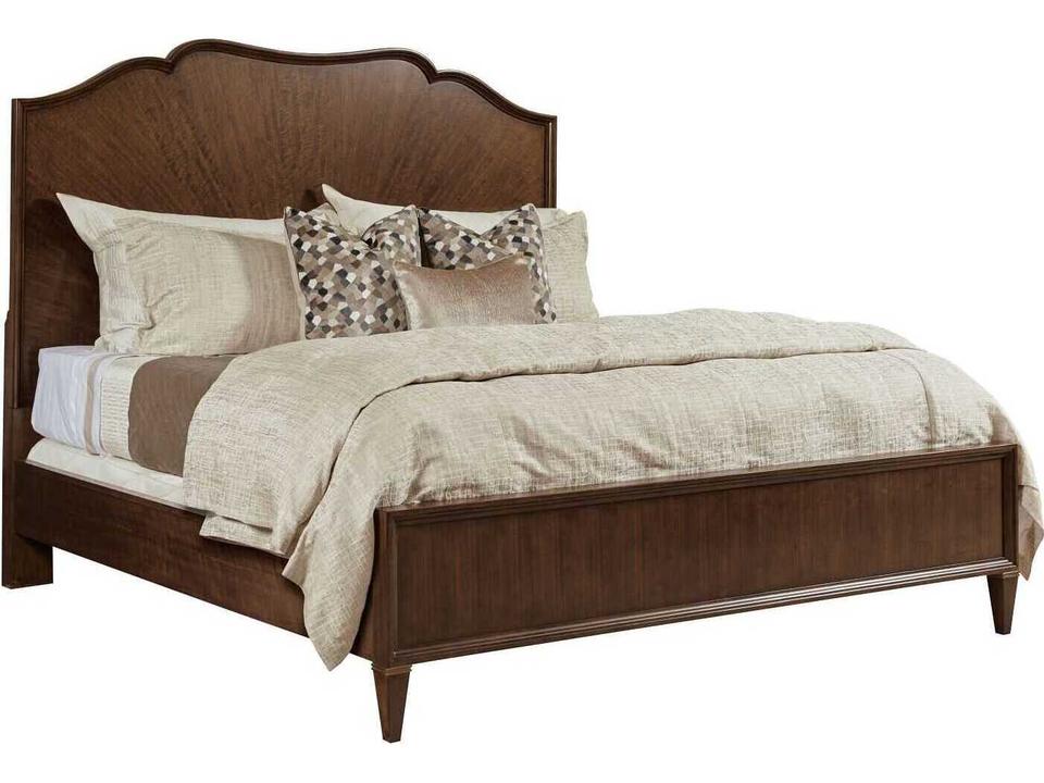 Vantage Carlisle King Panel Bed in Medium Stain with Bronzed Accents