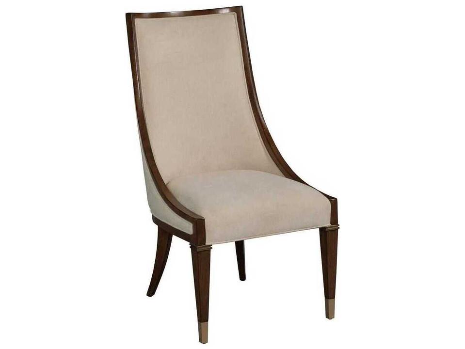Vantage Cumberland Hardwood Brown Upholstered Armless Dining Chair