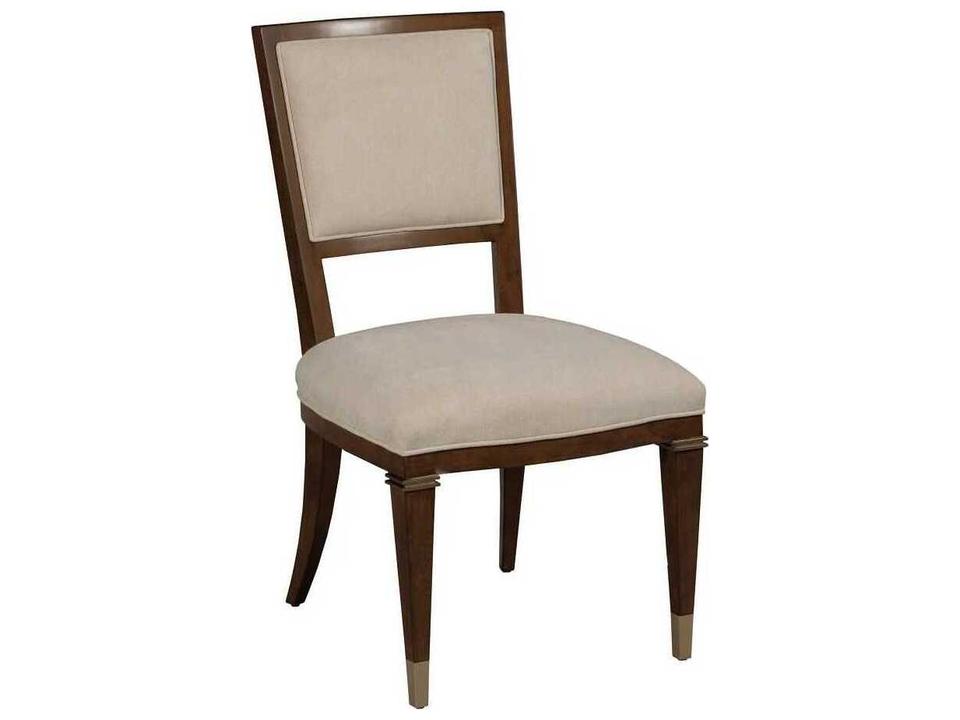 Vantage Bartlett Hardwood Brown Upholstered Armless Dining Chair