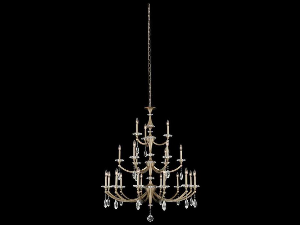 Floridia 21-Light Matte Brushed Champagne Gold Traditional Candelabra Chandelier