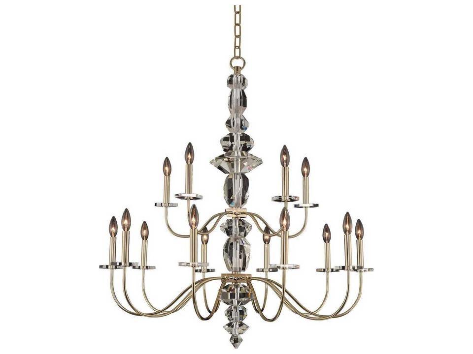 Bolivar 15-Light Champagne Gold Traditional Candelabra Chandelier