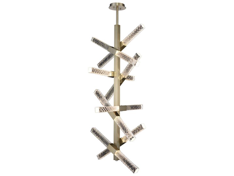 Apollo 1-Light Brushed Champagne Gold Linear Chandelier
