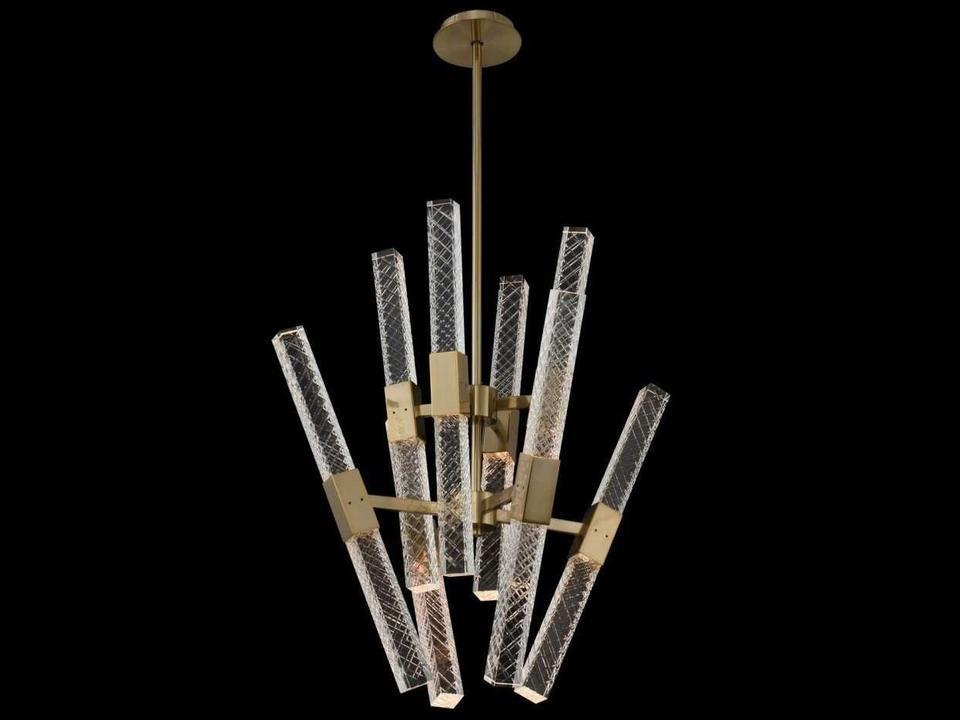Apollo 1-Light Brushed Champagne Gold Linear Chandelier