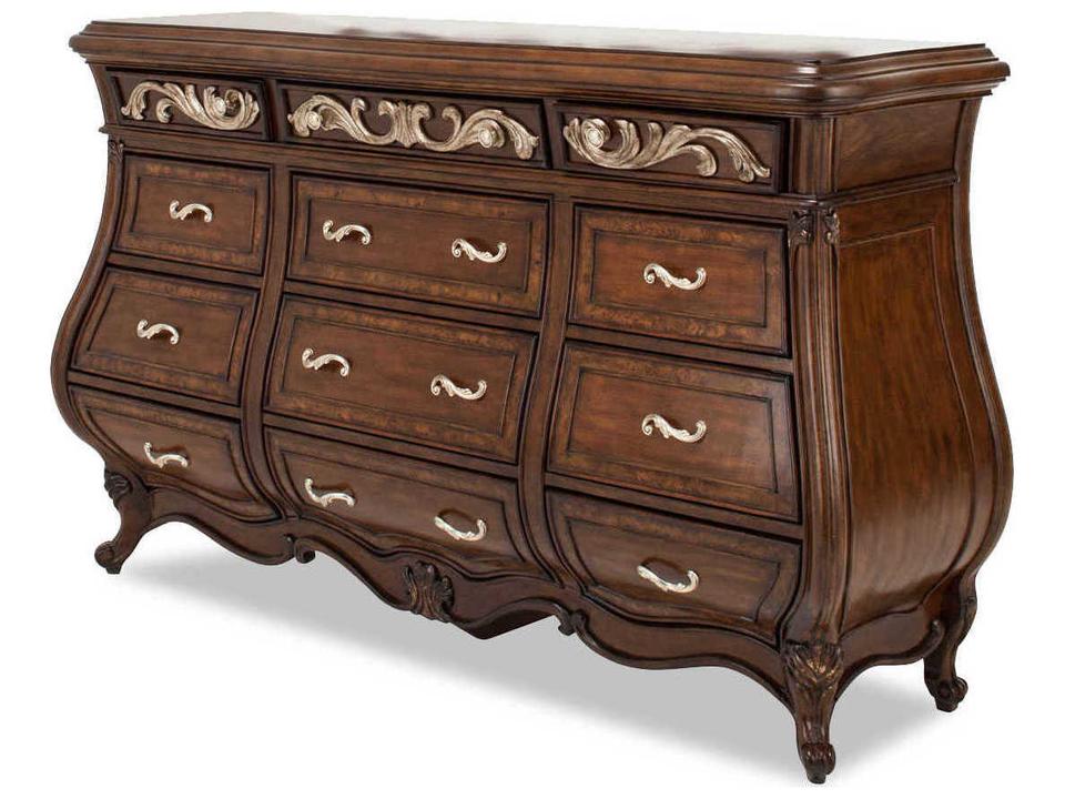 Platine De Royale 12-Drawer Dresser in Light Espresso