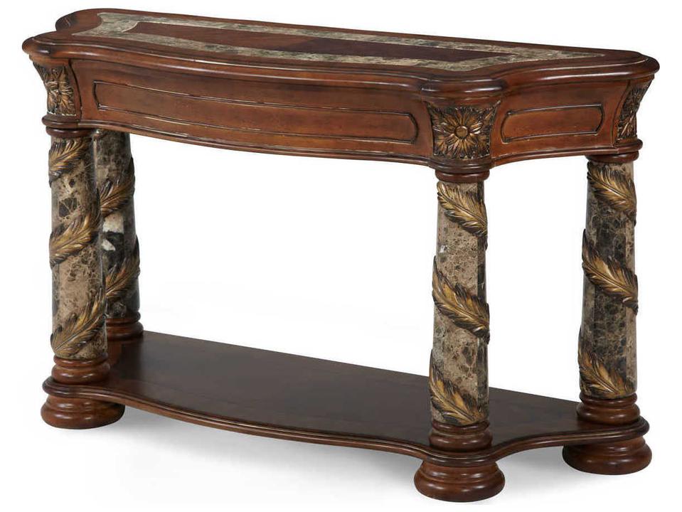 Villa Valencia Console Table in Classic Chestnut Wood
