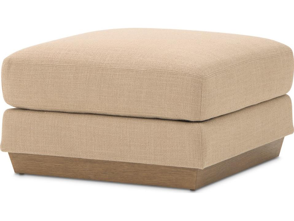 Portrait Tan Upholstered Ottoman