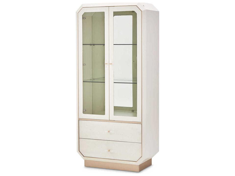 Gilded Solid Wood Champagne Display Cabinet