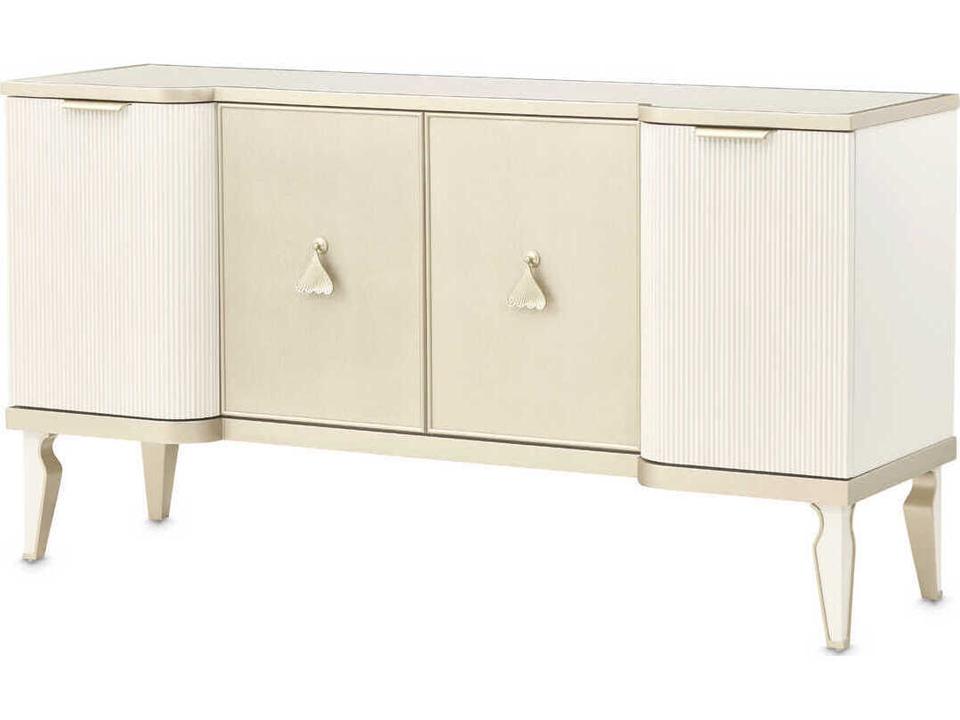 La Marisia Sideboard in Creamy Pearl with Marble Top