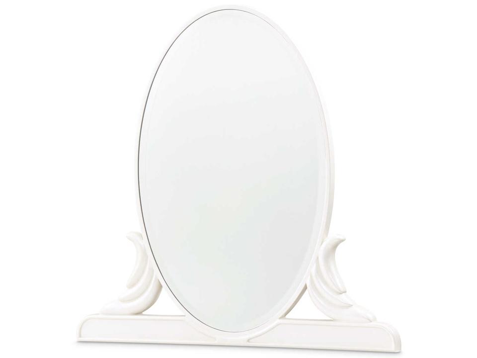 La Marisia Oval Vanity Mirror Creamy Pearl Finish