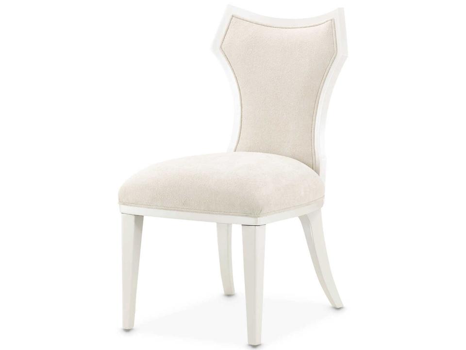 La Marisia Upholstered Accent Chair in Creamy Pearl Chenille