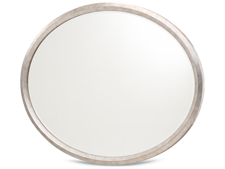 Fantosini Oval Wall Mirror in Silver Mist with Beveled Edge