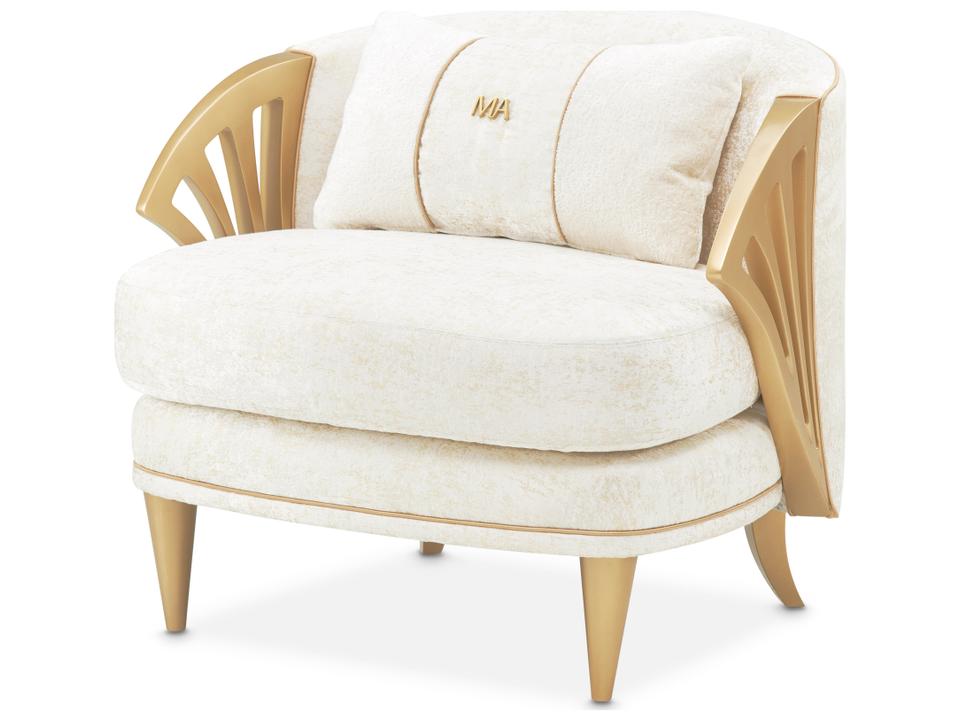La Terrazza Upholstered Accent Chair in Starlight Light Champagne