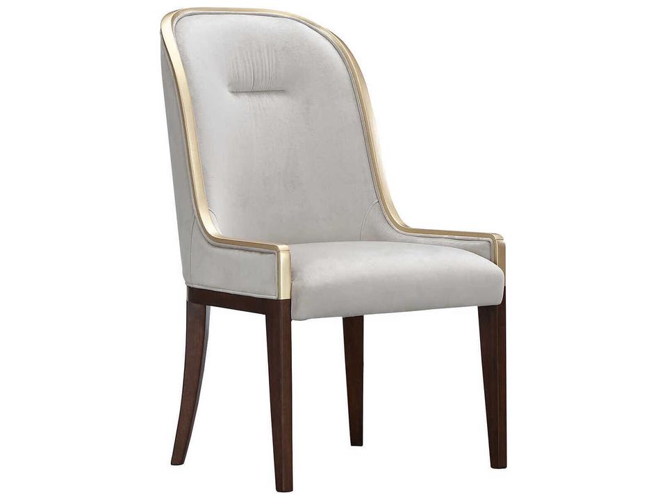 Houston Rubberwood Gray Velvet Upholstered Armless Dining Chair