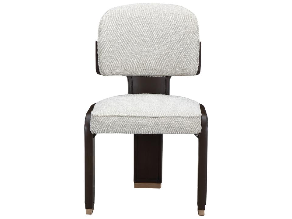 West Kensington Espresso Rubberwood Gray Upholstered Armless Dining Chair