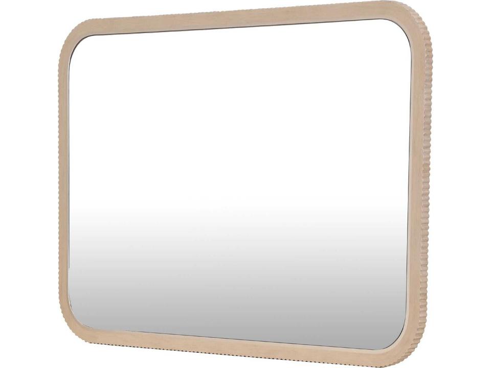 West Kensington Rectangle Wall Mirror in Sea Salt Caramel with Gold Trim
