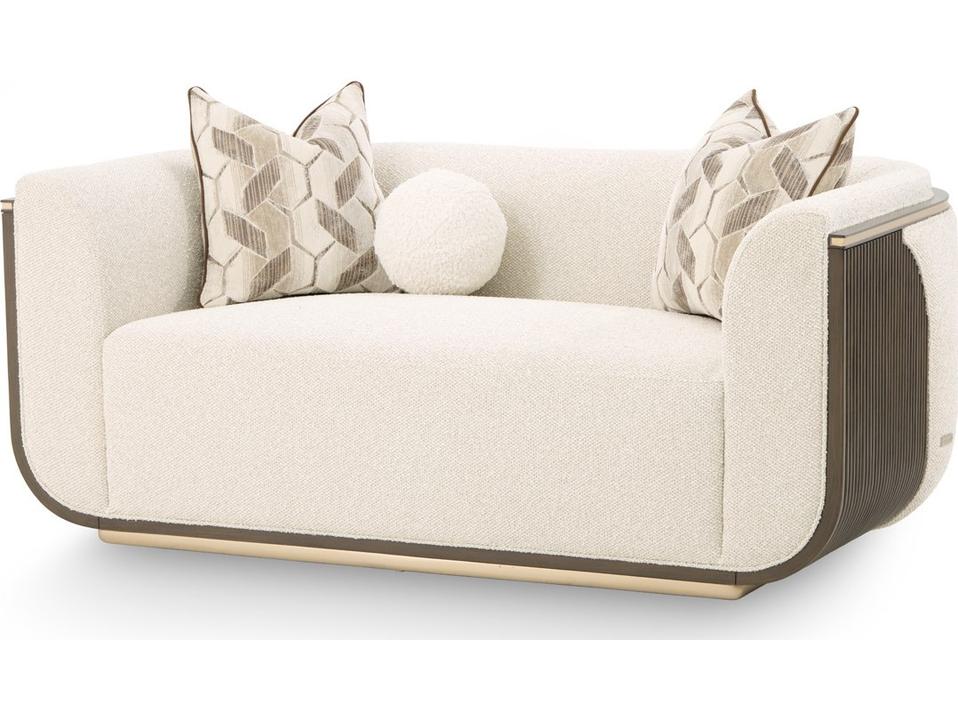 West Kensington Espresso Cream Upholstered Loveseat