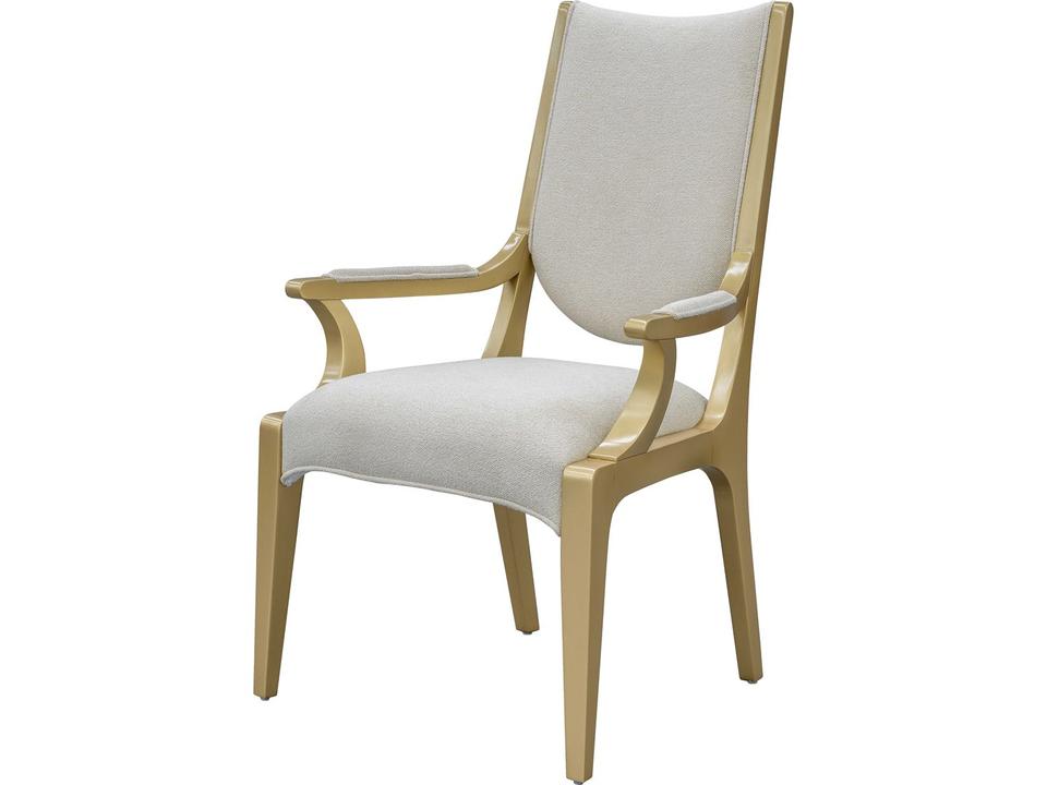 Scotts Square Upholstered Dining Armchair Gold and Chenille
